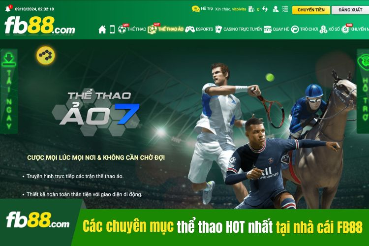 Các chuyên mục thể thao HOT nhất tại nhà cái FB88