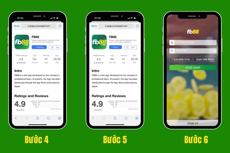 Hoàn tất quy trình tải app FB88 trên hệ điều hành IOS